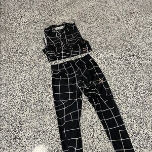 Puma Black and White Grid Pattern 2 Piece Set